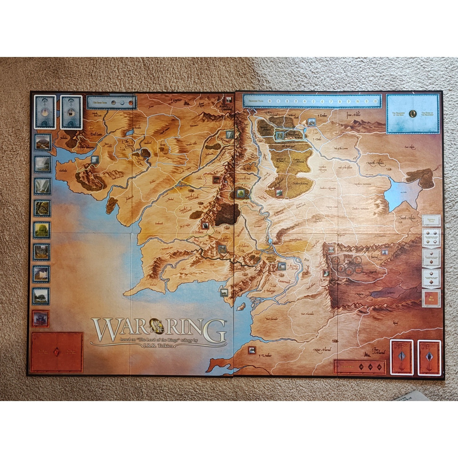 LOR Fantasy Flight War of the Ring Board Game Lord of the Rings 1st Ed Strategy