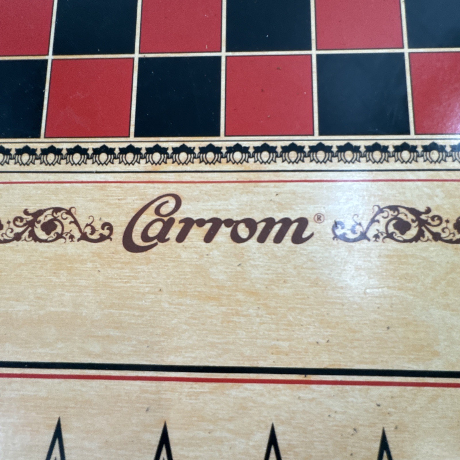Carrom Gameboard Board Game 26×26 inch with 2 cue sticks and bag of pieces