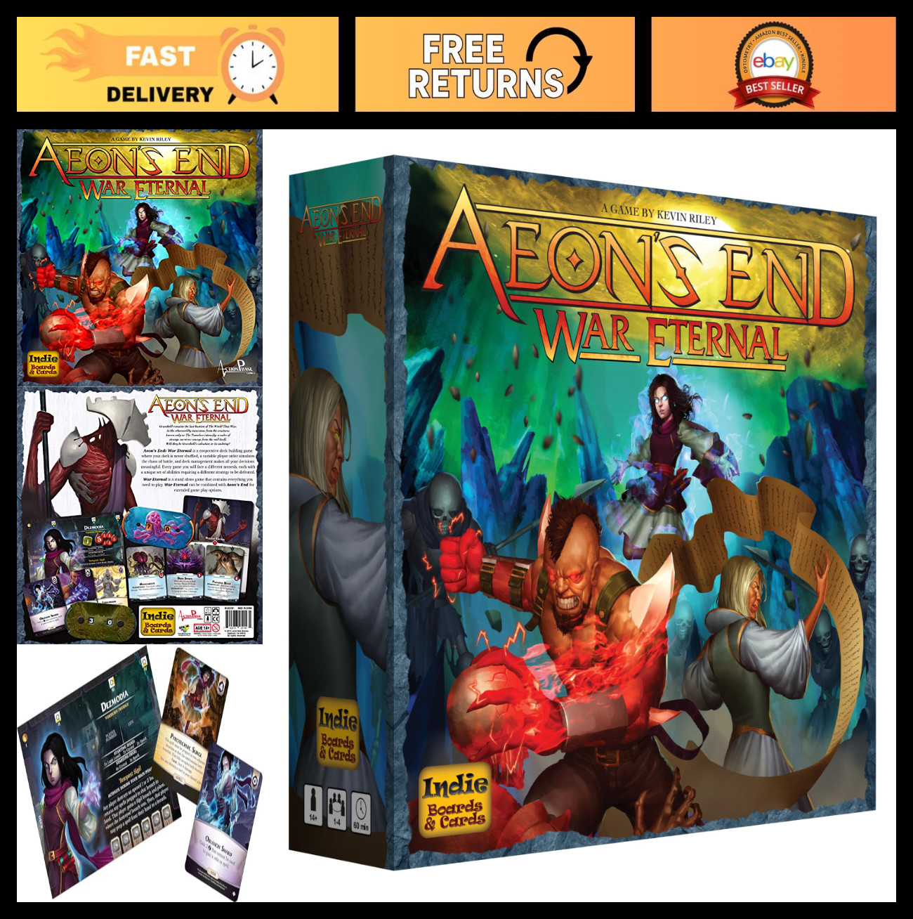 Cooperative Sci-Fi Fantasy Deck-Building Board Game for 1-4 Players, Ages 14+