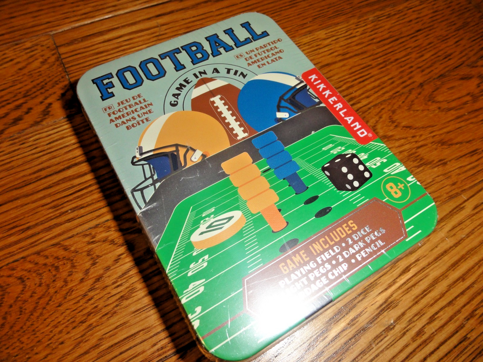 KIKKERLAND FOOTBALL Tin Travel Size Game Dice Peg Portable Still Sealed 2 Player
