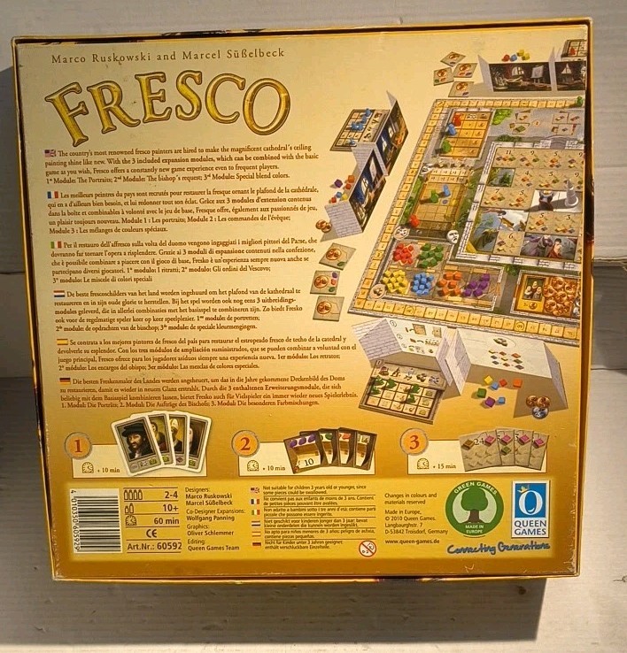 Fresco Board Game Queen Games Renaissance Strategy Award-Winning FREE SHIPPING
