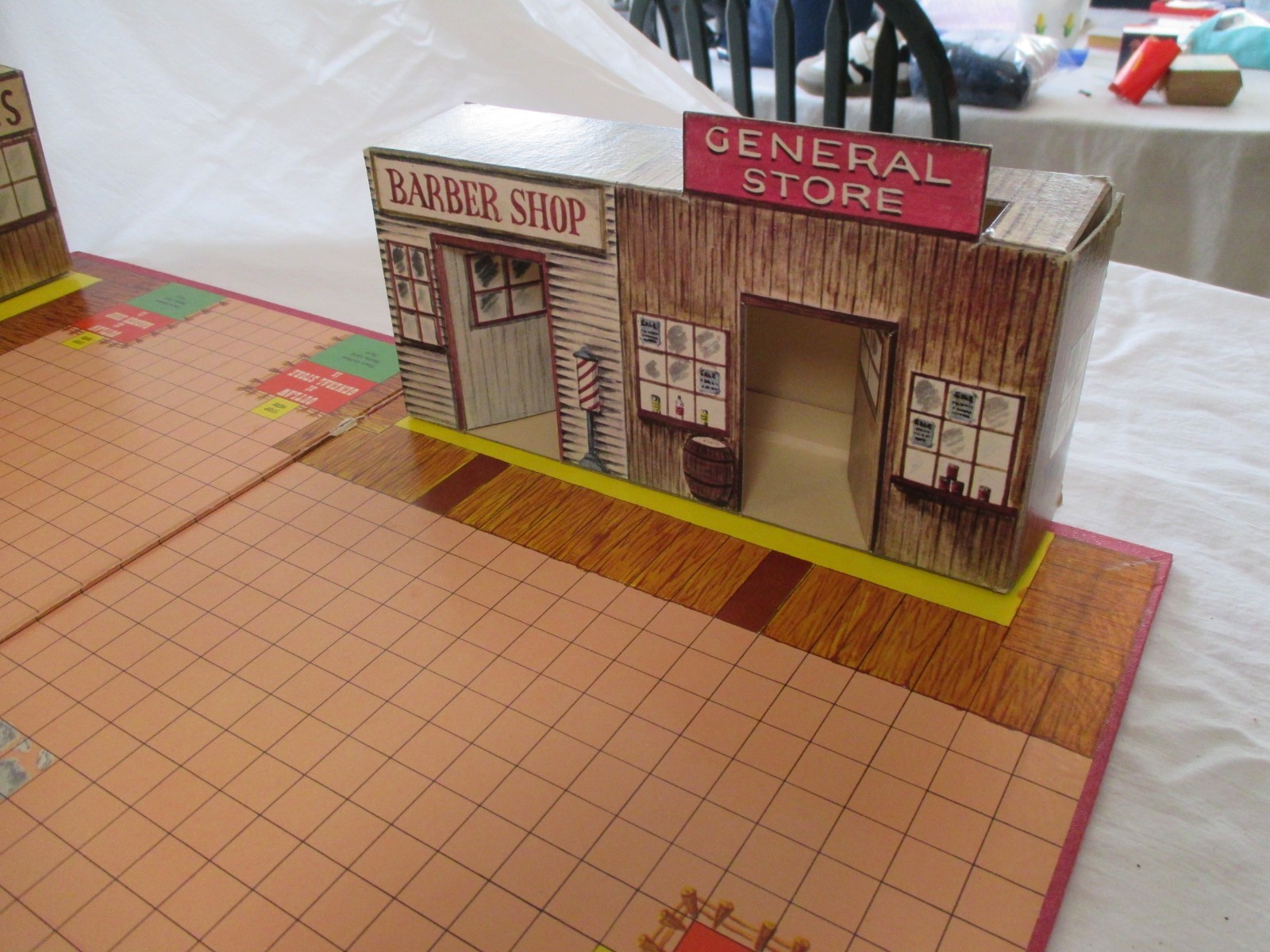 Vtg. BAT MASTERSON WESTERN BOARD GAME BY LOWELL 1958. May be Incomplete.