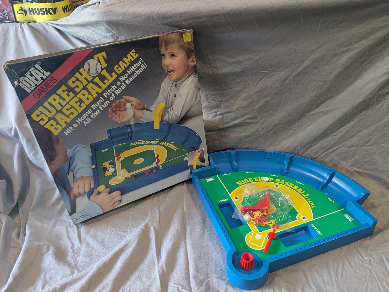 1986 Ideal Sure Shot Baseball Game toy vintage board interactive hit ball