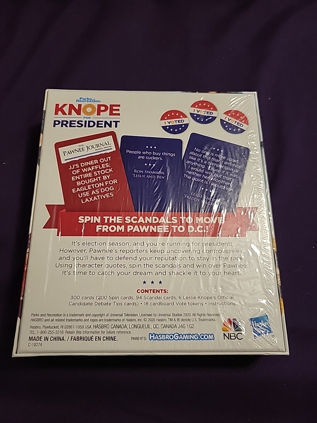 Knope For President Party Card Game for Ages 14 and Up NBC Parks & Recreation