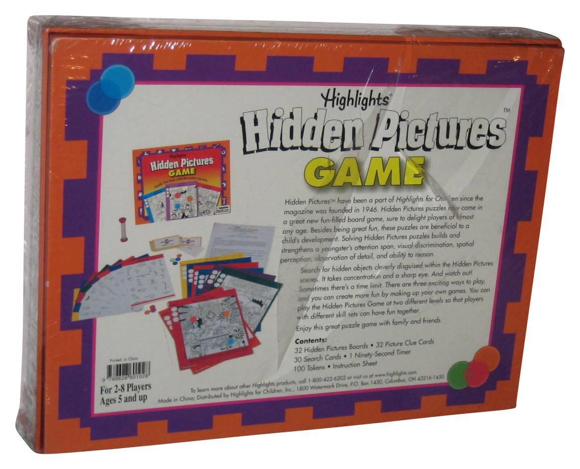 Highlights Hidden Pictures Children Kids Game – (Back Plastic Has Tear)