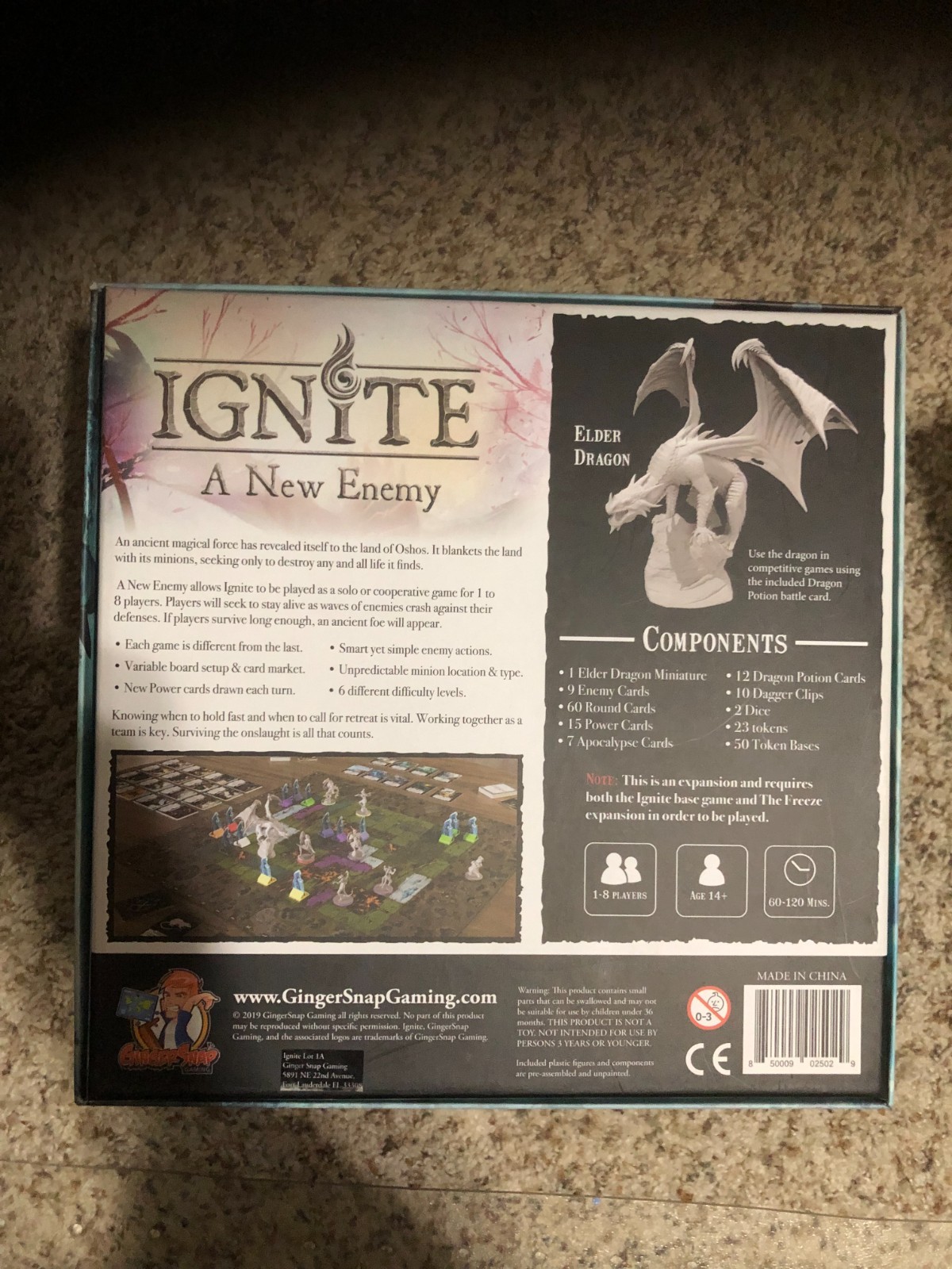 “IGNITE” Board Game Including “The Freeze” & “A New Enemy” Expansions EUC