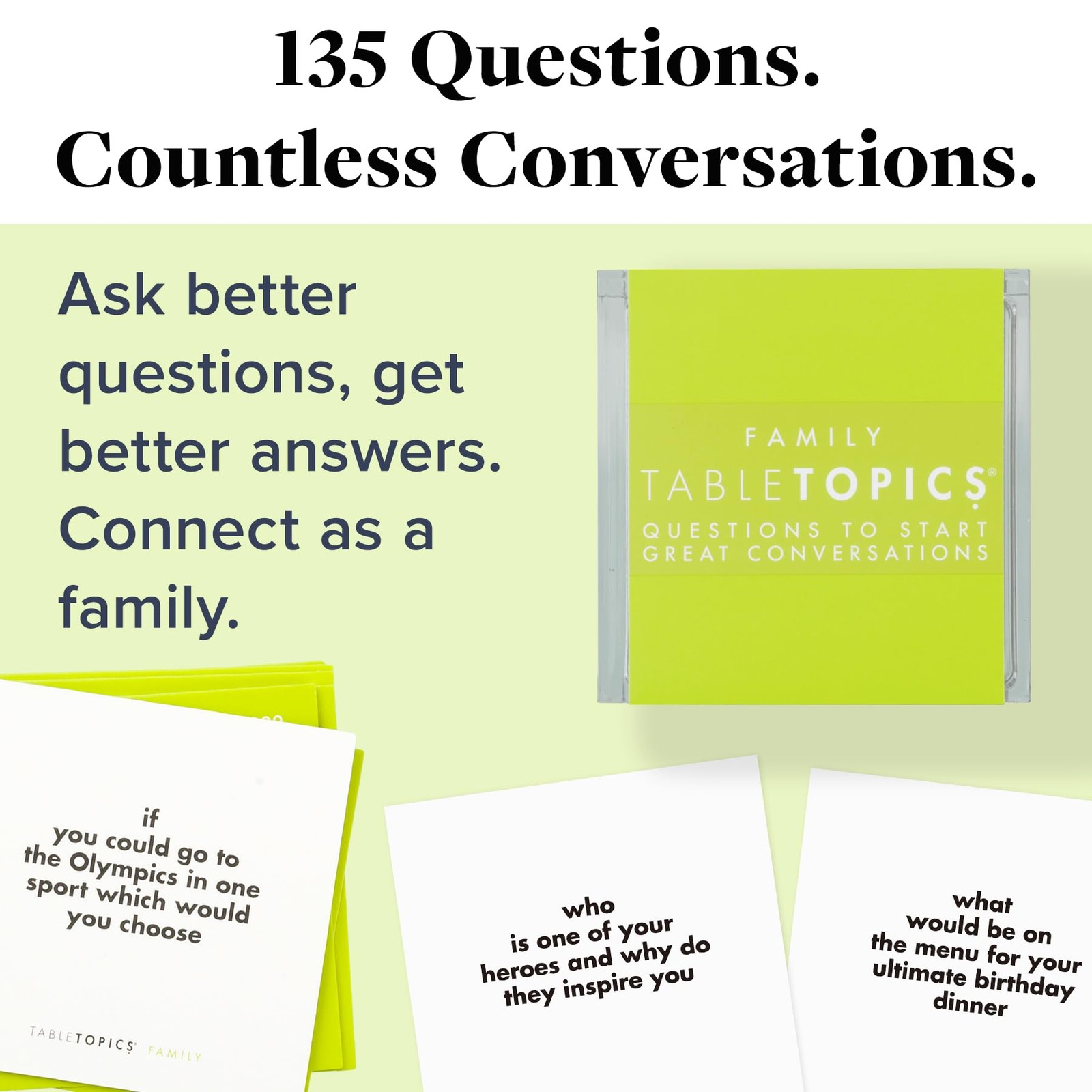 Family Conversation Cards for Kids & Parents with 135 Questions for Fun & Con…