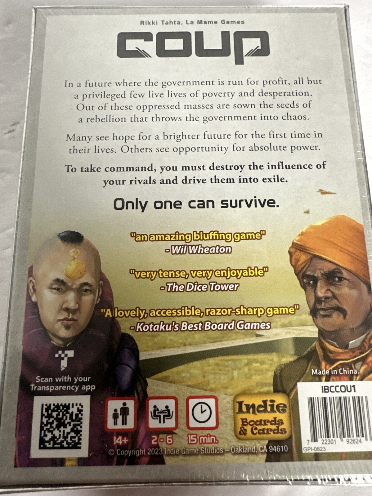 Indie Boards and Cards Coup The Dystopian Universe Card Game – COU1IBC