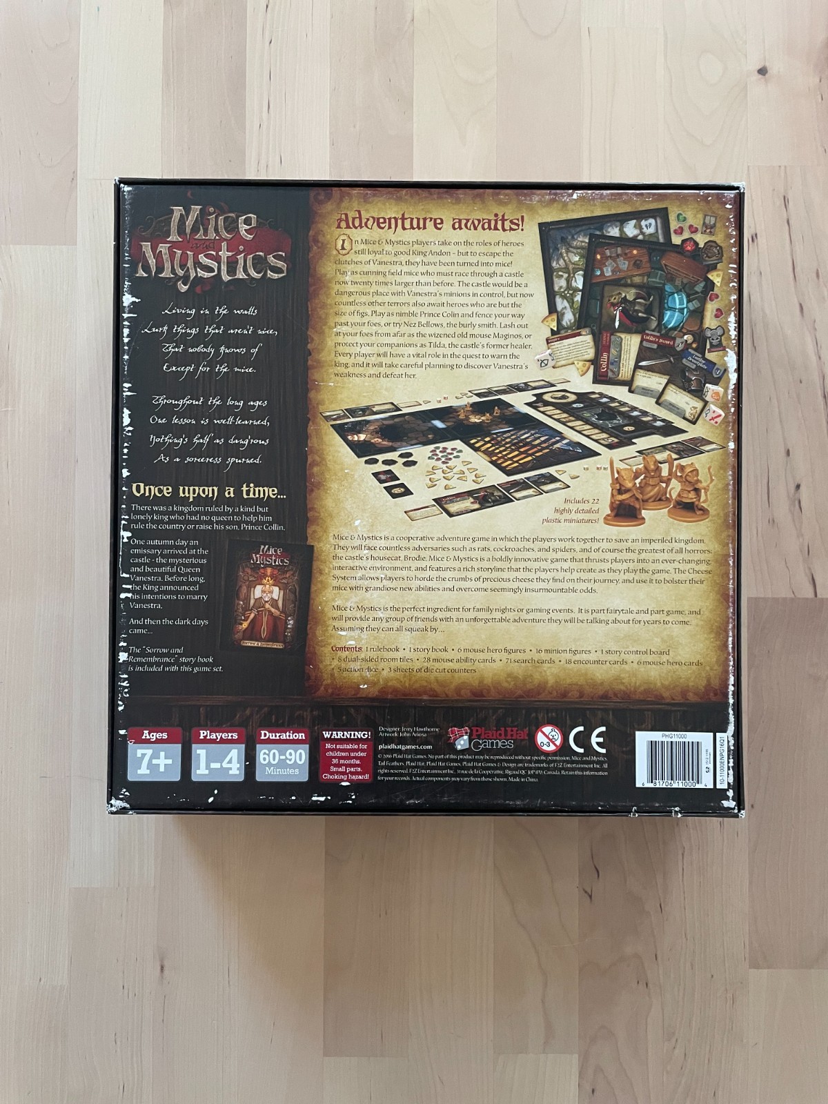 Mice and Mystics Board Game by Jerry Hawthorne Plaid Hat Games 1-4 Players NEW