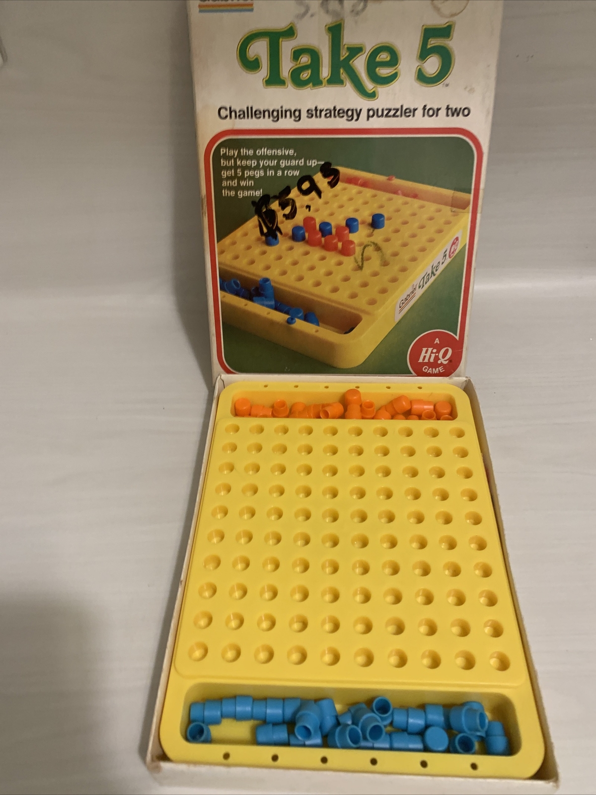 Gabriel Take 5 Strategy Puzzler for two 1977 Challenging Game Puzzle Hi-Q Think