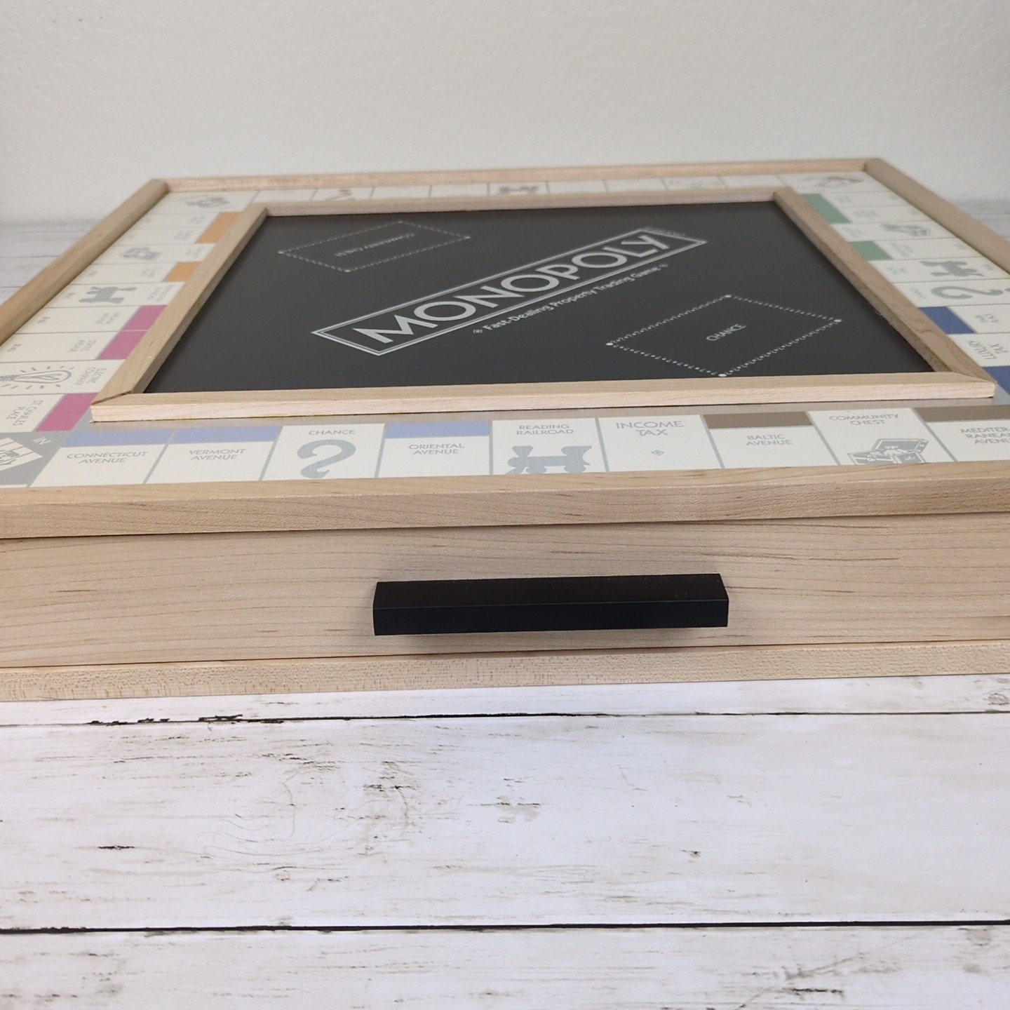 Monopoly Deluxe Edition with Luxury Wood Cabinet Maple Wood Gαme Company O/Box