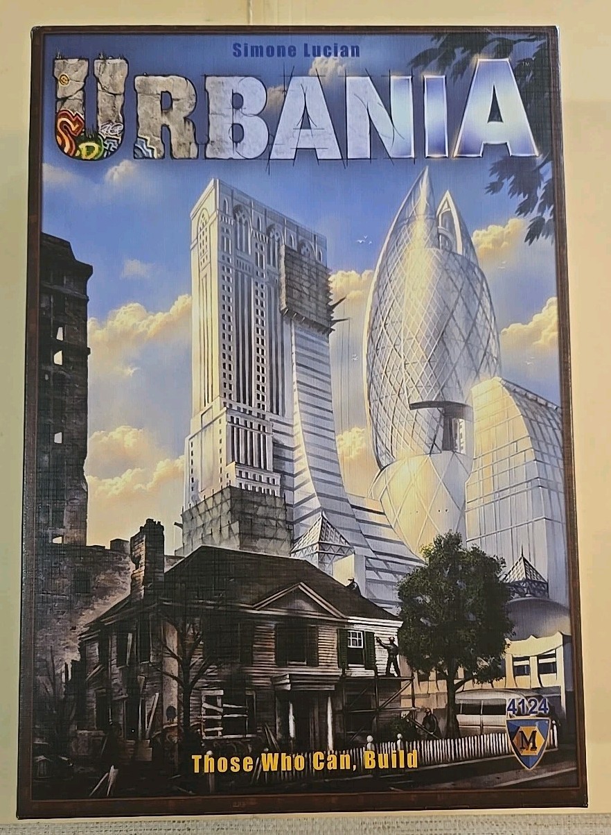 URBANIA 2012 Board Game by Simone Luciani Mayfair Games Pre-owned Excellent