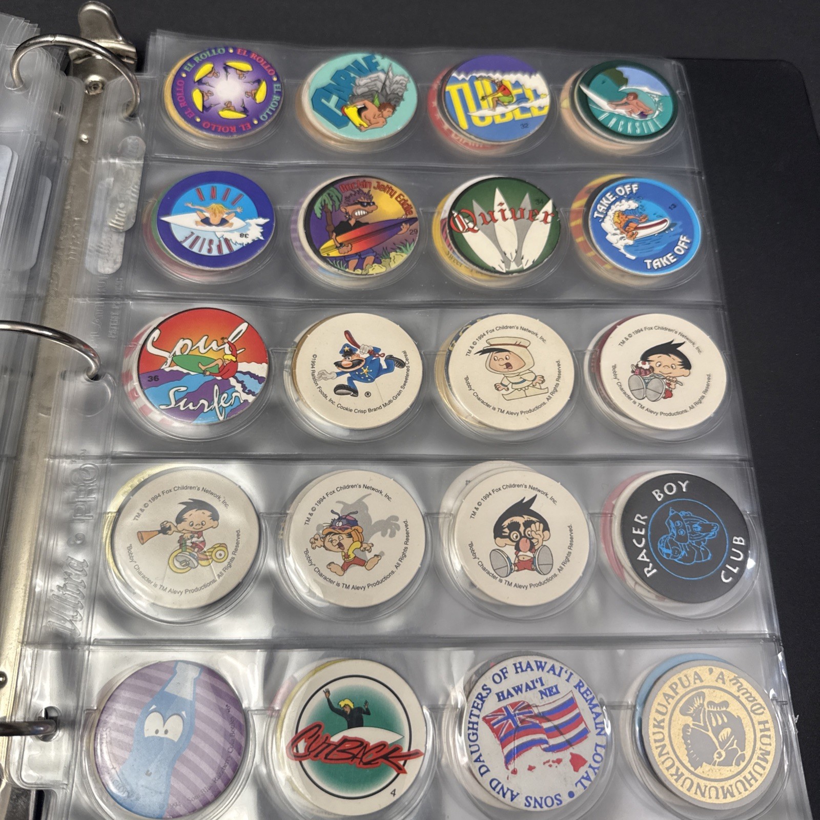 Vintage 1990s-2000s POG Collection Binder Over 400 pcs With Various Designs-READ