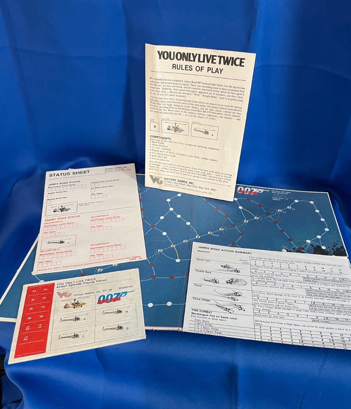 1985 James Bond 007 You Only Live Twice Board Game Victory Games Unpunched