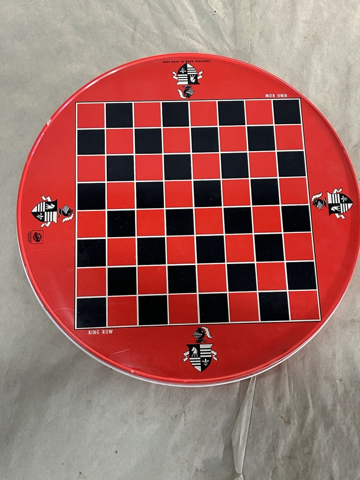 Vintage Ohio Art No. 537 Combo Chinese & Regular Checkers Game Open Faced Box