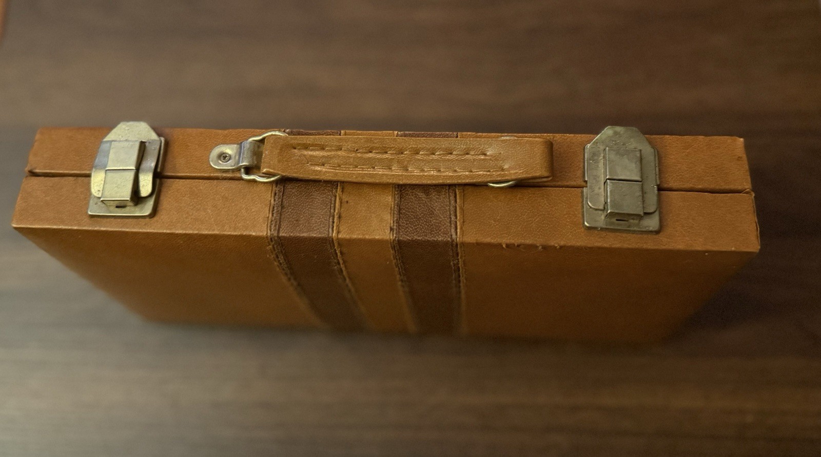 Vintage Game Set Travel Size with Leatherette Carrying Case NEVER USED