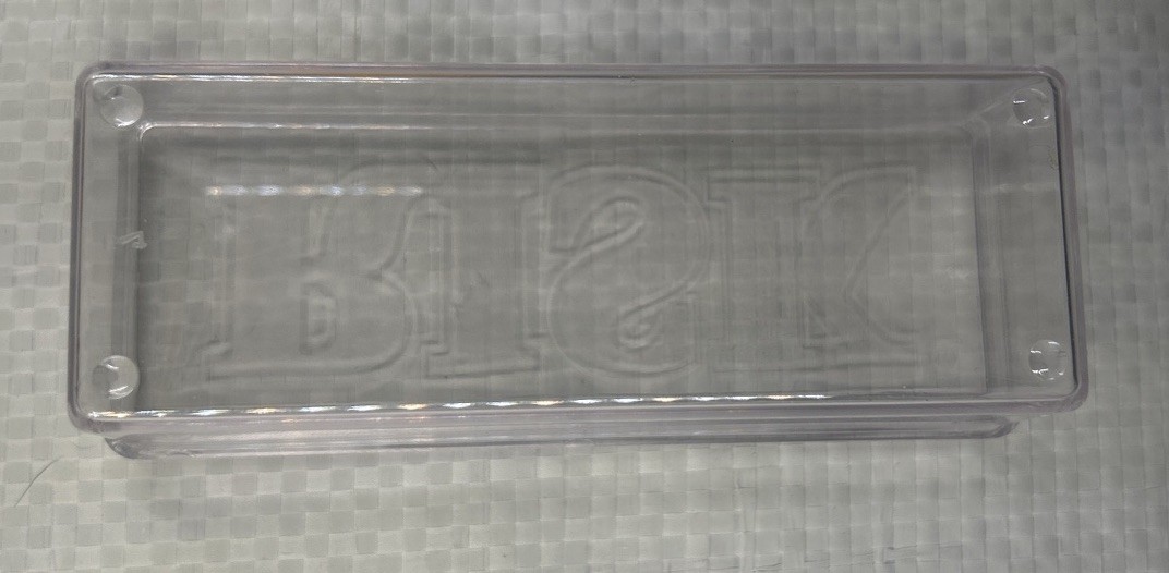 Risk 1993 Replacement Plastic Etched Storage Box & Lid – Clear Container
