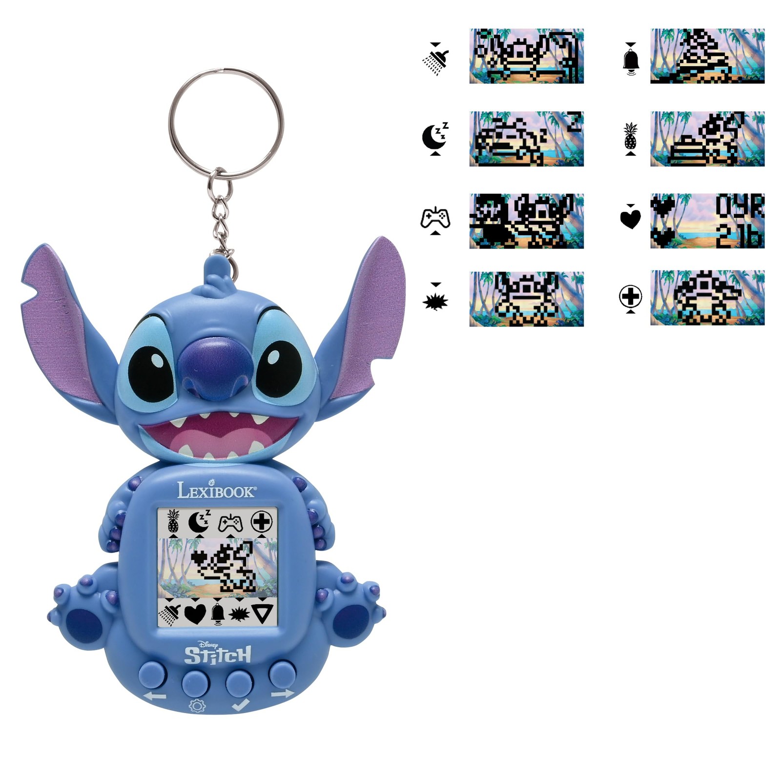 Portable Games Console Disney Stitch 8 Colored Screen Blue JLMB10D Lexibook