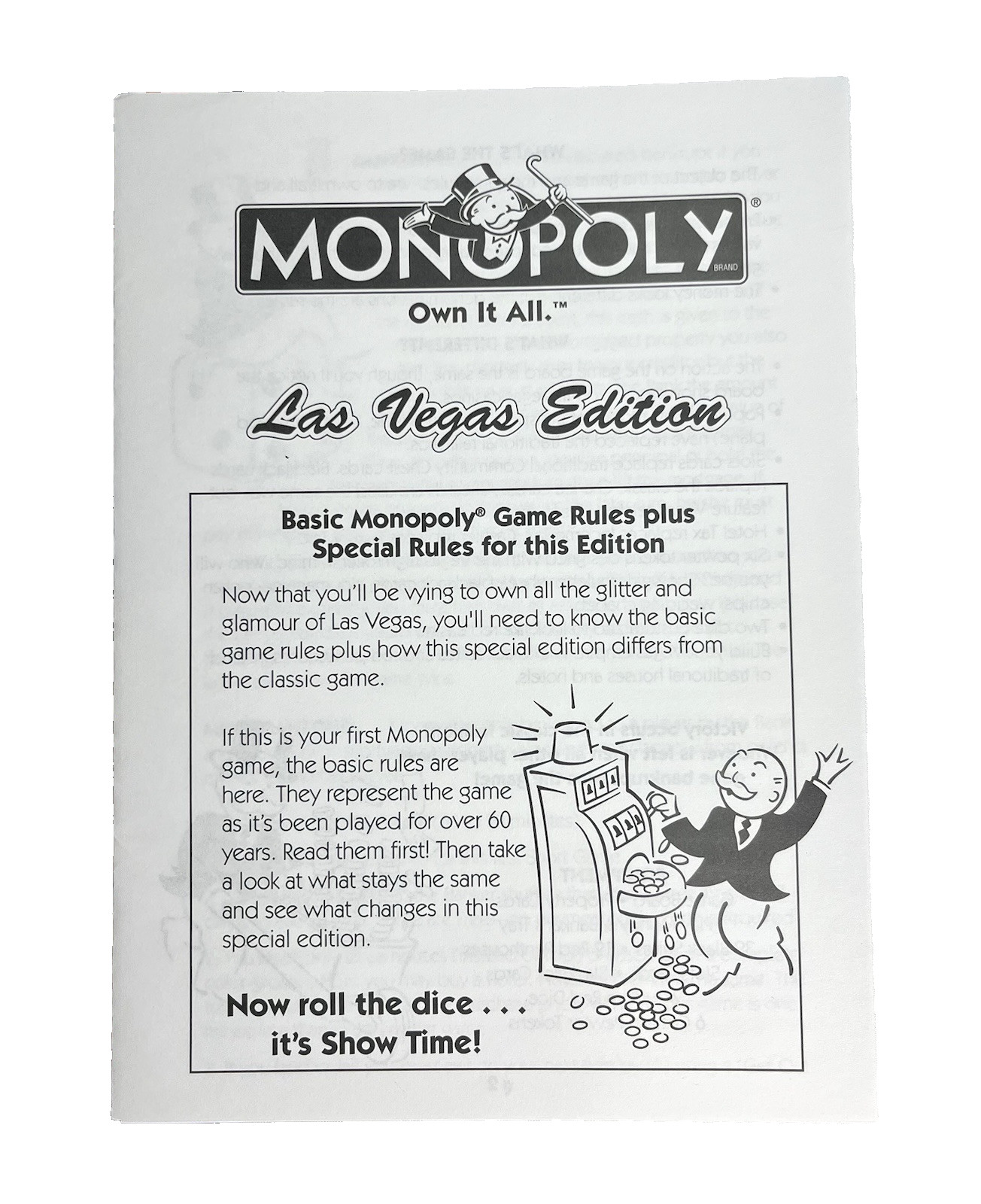 Monopoly Las Vegas Edition Parker Brothers Vintage 2000 Board Game Complete