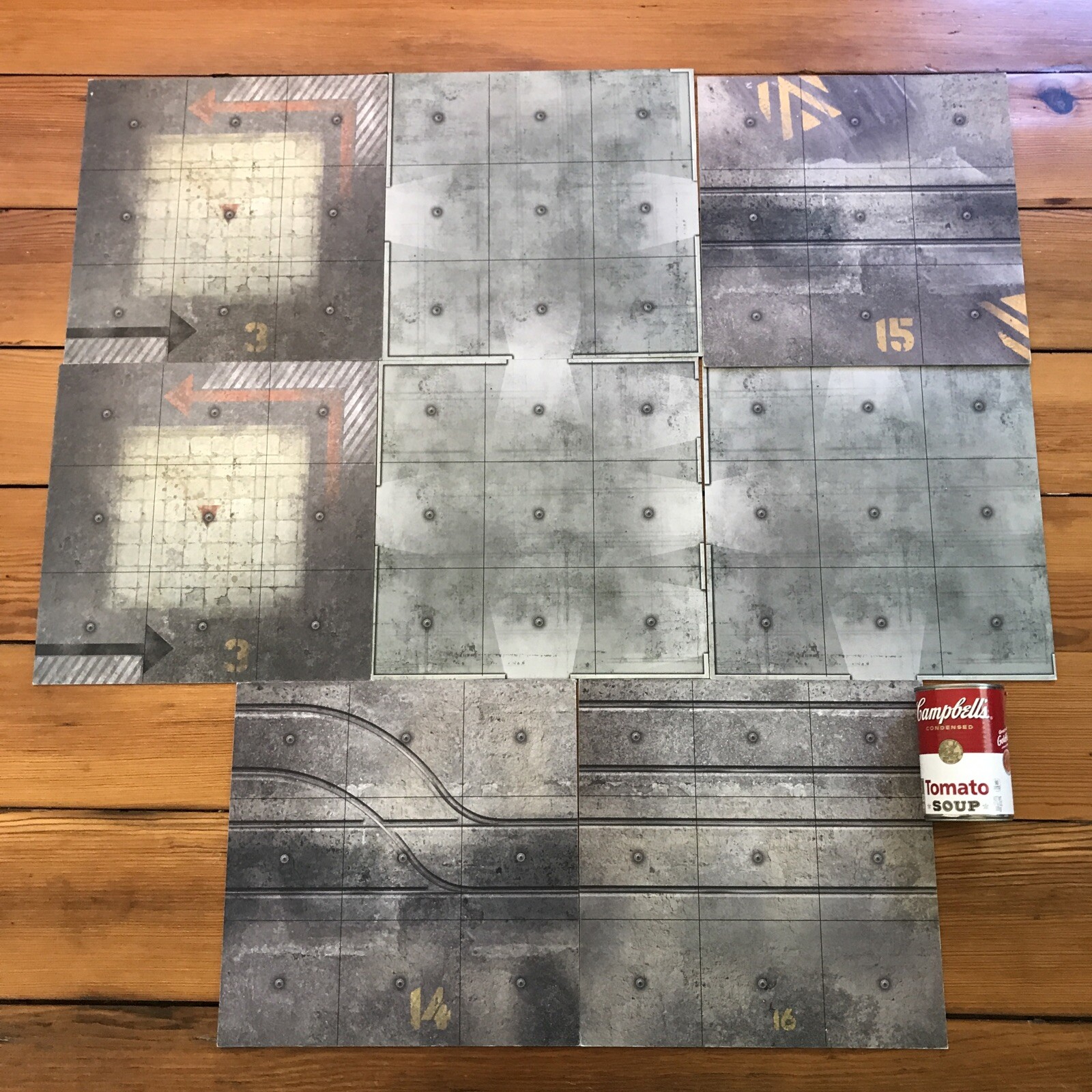 Set Lot 8 Dust Tactics 11” Metal Concrete Landing Strip Games Boards