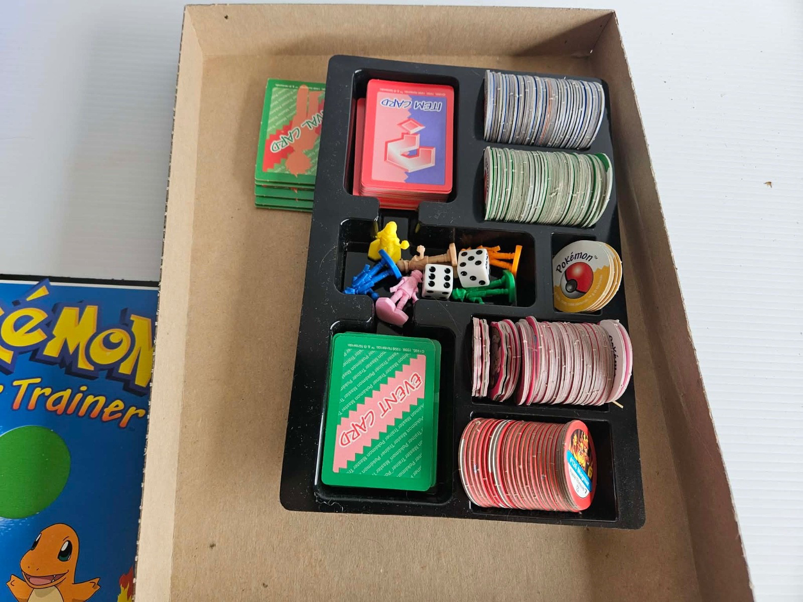 Pokémon Master Trainer 1999 Board Game MB Hasbro Nintendo Mostly Complete Vintag