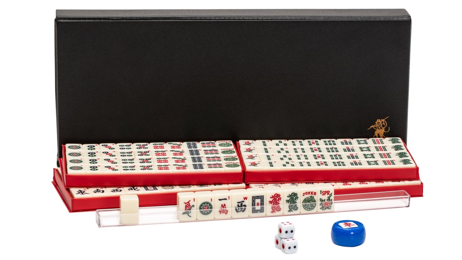 Mini American Mahjong Travel Set with Nylon Case, Racks, Wind Indicator and Dice