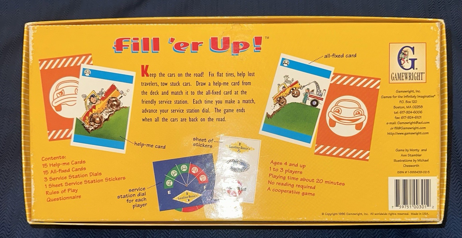 Gamewright Fill Er Up Game Service Station Problem Solving Ages 4+ COMPLETE