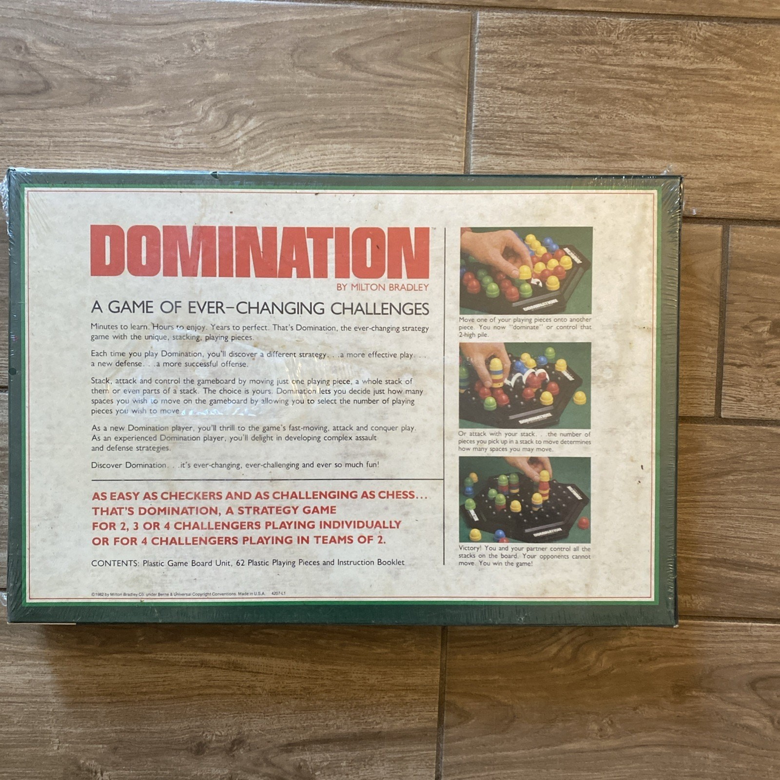 Vintage 1982 Domination Board Game Milton Bradley NOS New