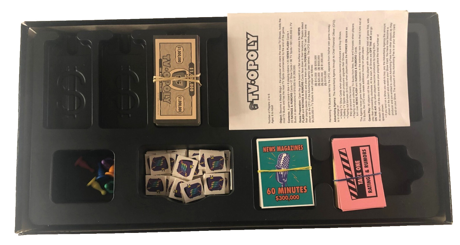 1997 TV Guide TV-OPOLY the Media Mogul Board Game for Everyone