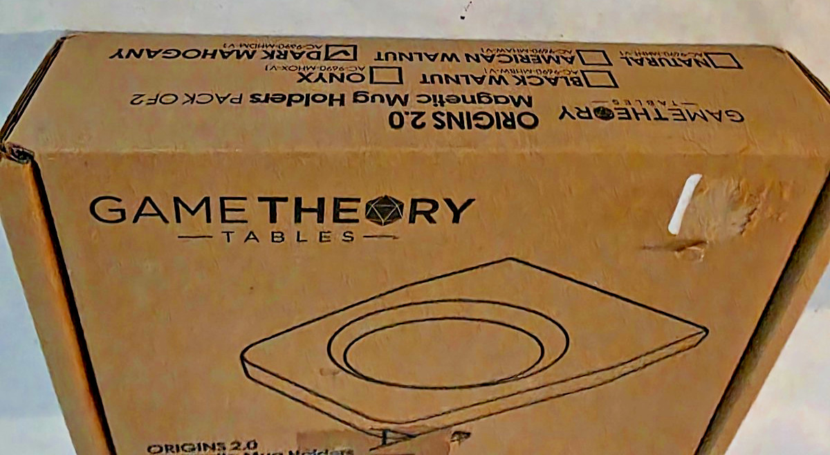 Game Theory Tables Magnetic Mugholder PACK OF 2 In Dark Mahogany For Origins 2.0