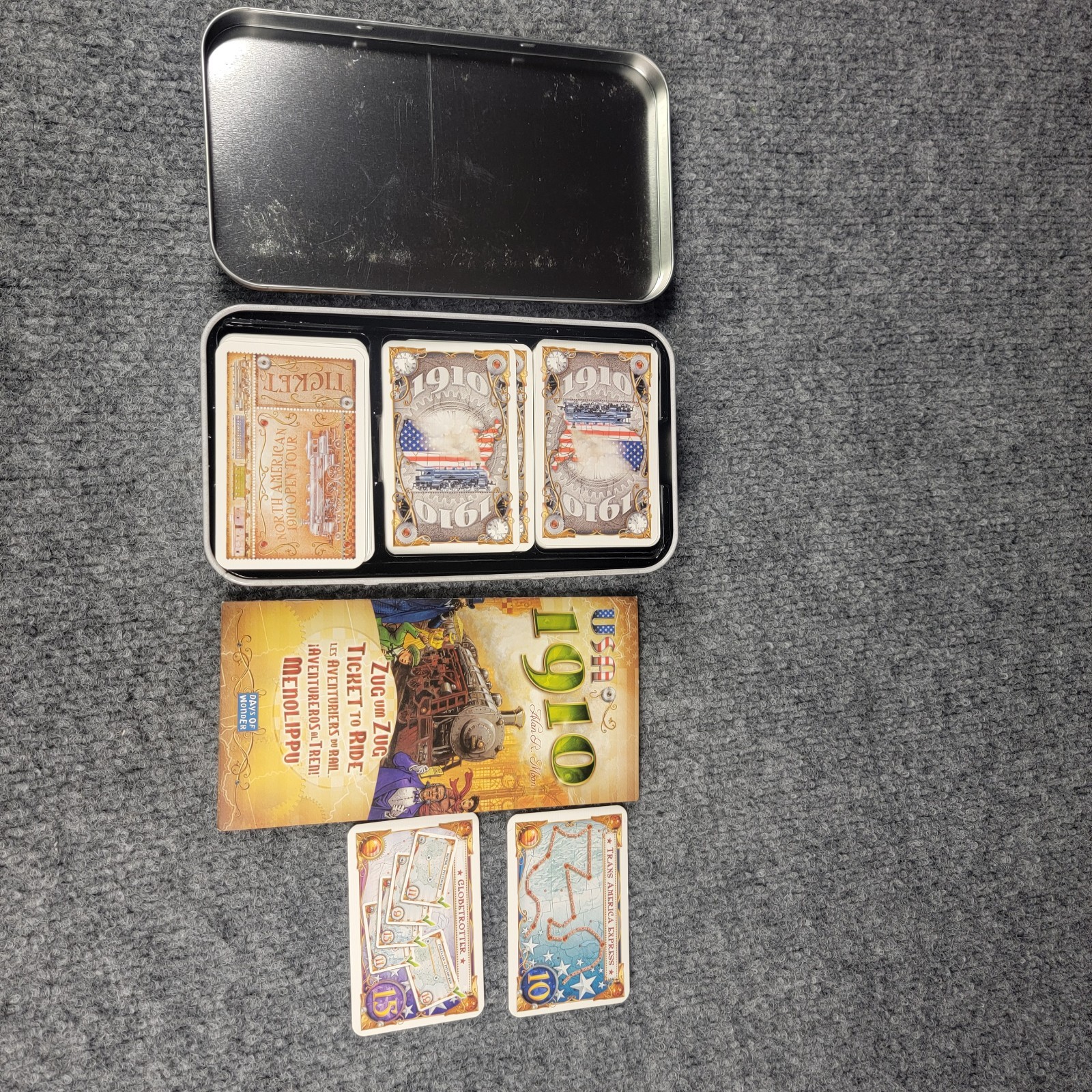 Ticket to Ride: USA 1910 Expansion Pack Collectors Tin 100% Complete Excellent