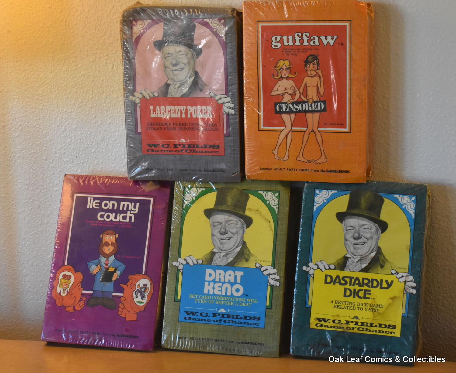 Lot of 5 Adult Party Games 1974 J.L. Brown. ALL still SEALED!