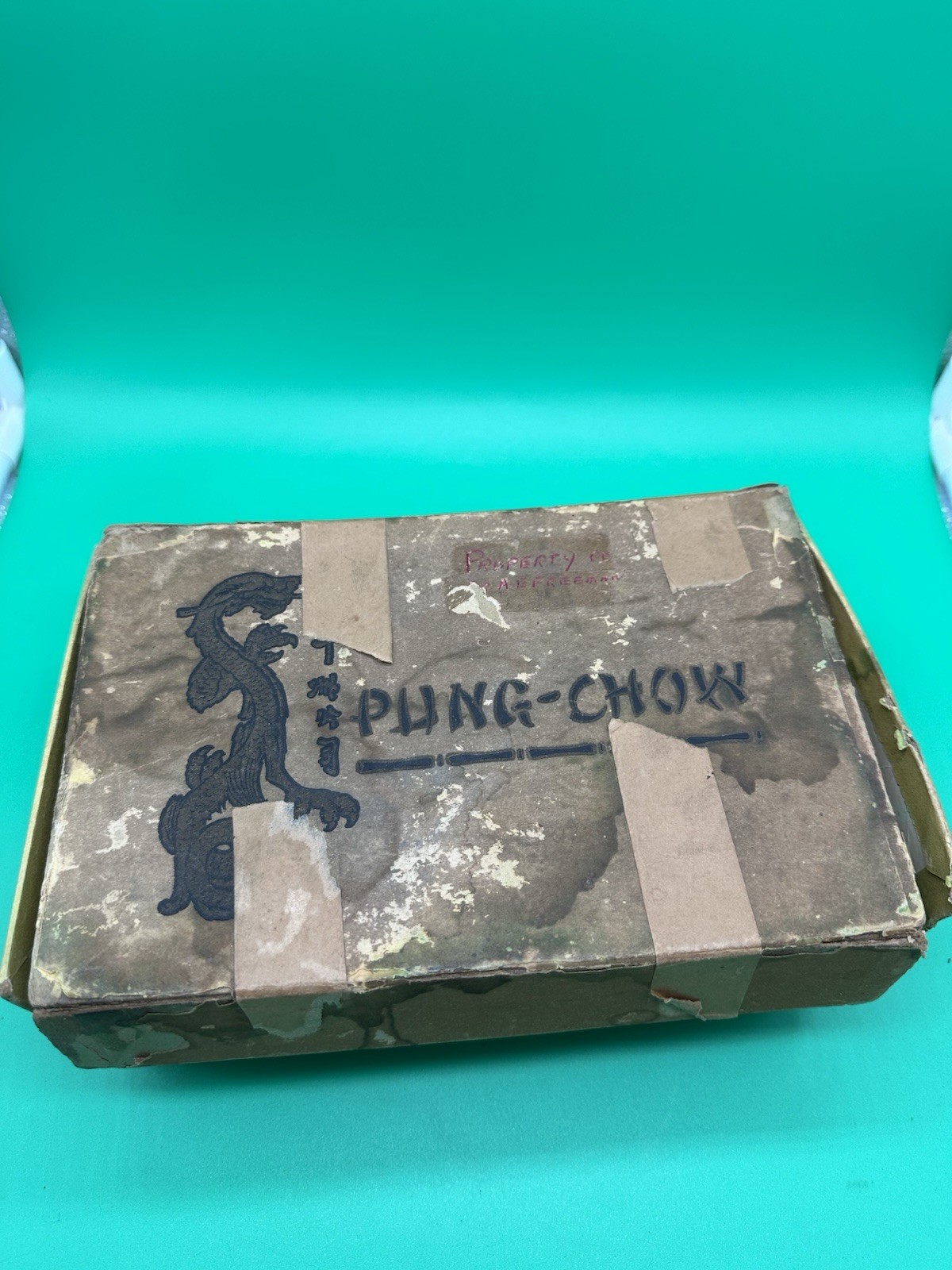 Antique Pung-Chow Mah-jong 144 tiles betting sticks dice,manual and box 1923