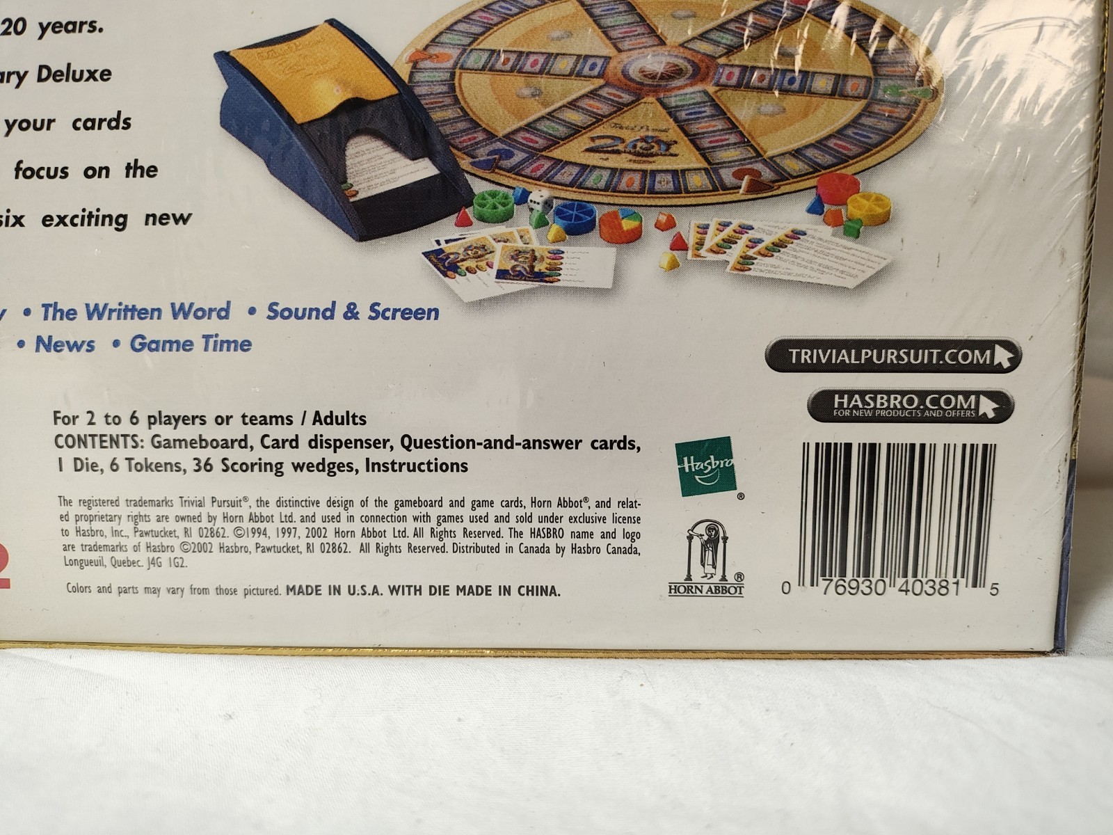 Vintage Trivial Pursuit 20th Anniversary Edition Board Game New Factory Sealed
