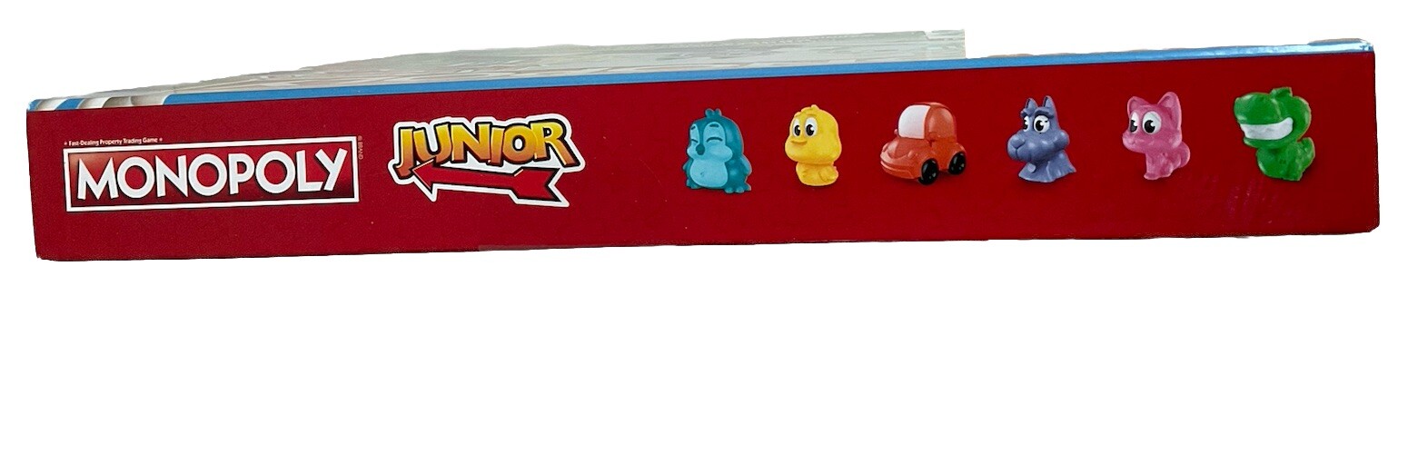 Monopoly Junior 2-Sided Gameboard 2 Games in 1 Grows with You Ages 4t New