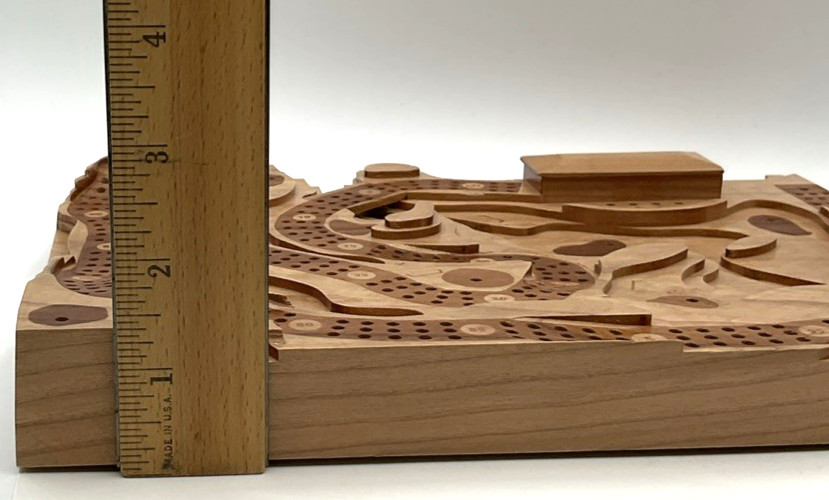 Handmade Cribscapes 3-D Golf Inspired Cribbage Board Made in Canada Card Game
