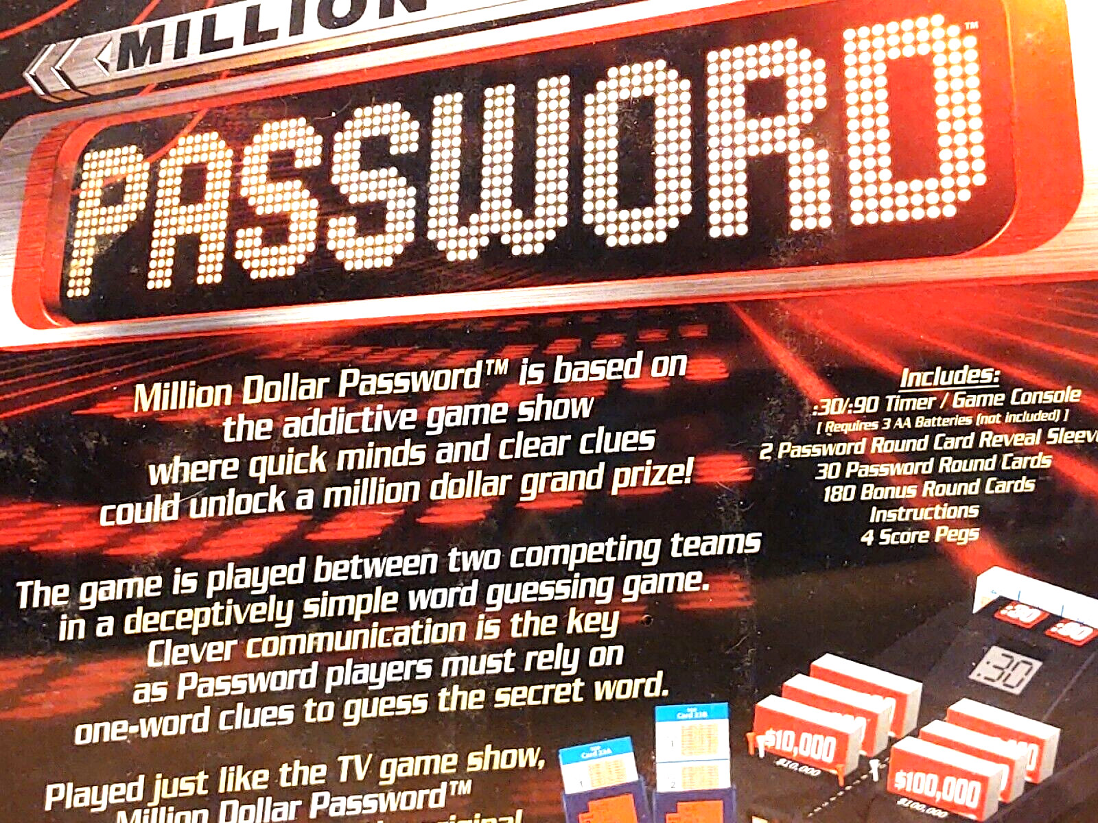 Million Dollar Password Card Game, Family Game, age 10+, 3+ players, New