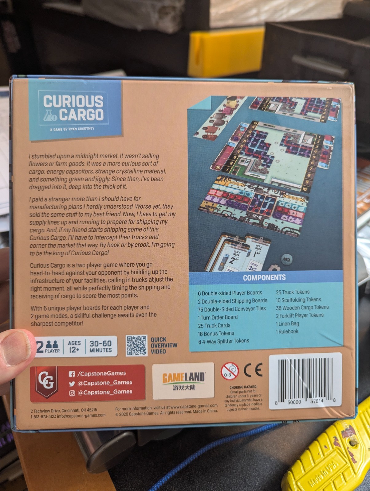 CURIOUS CARGO Board Game 100% COMPLETE 2020 AWARD NOMINEE
