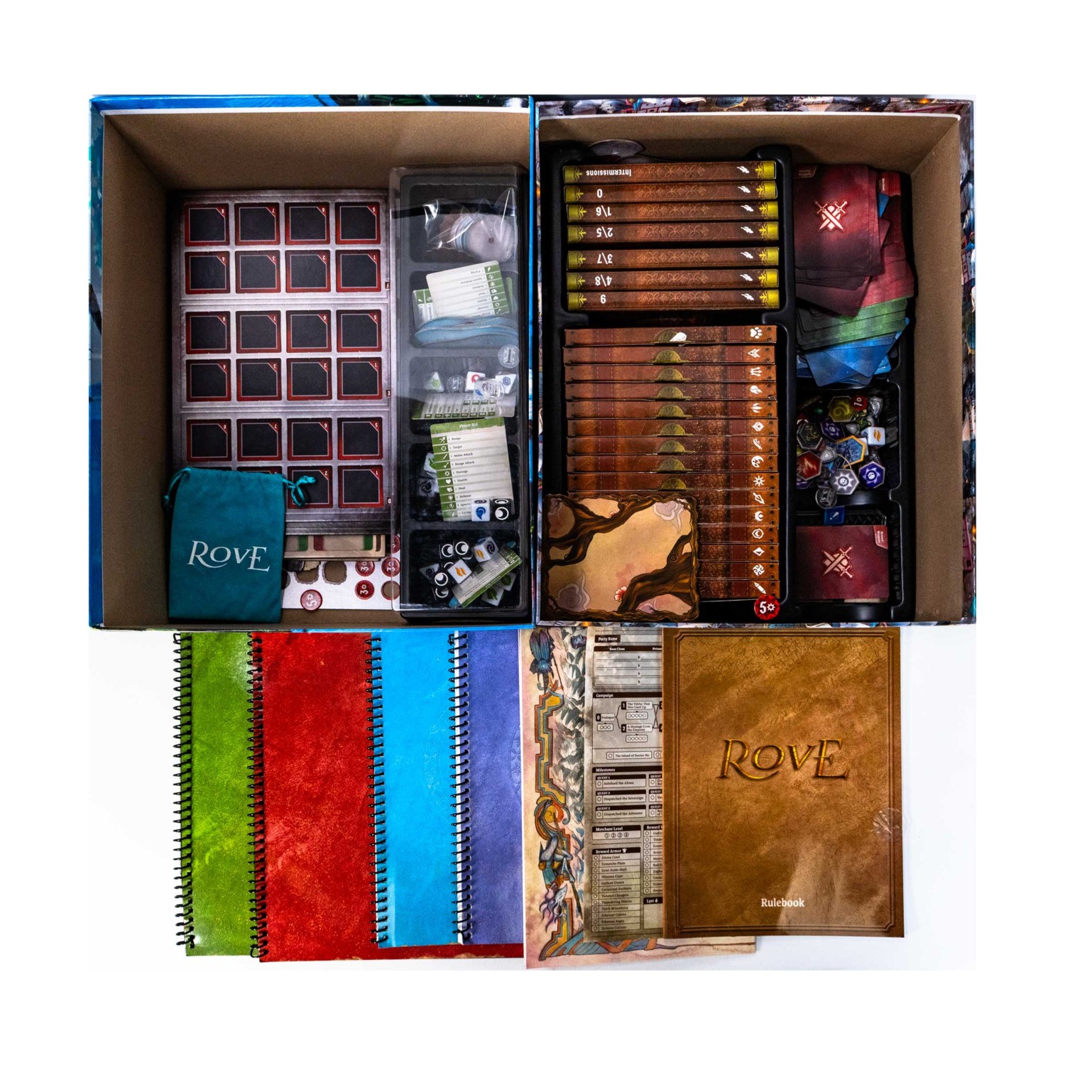 Addax Rove Kickstarter Collection #1 – Base Game + Expansion + Extras VG+/NM