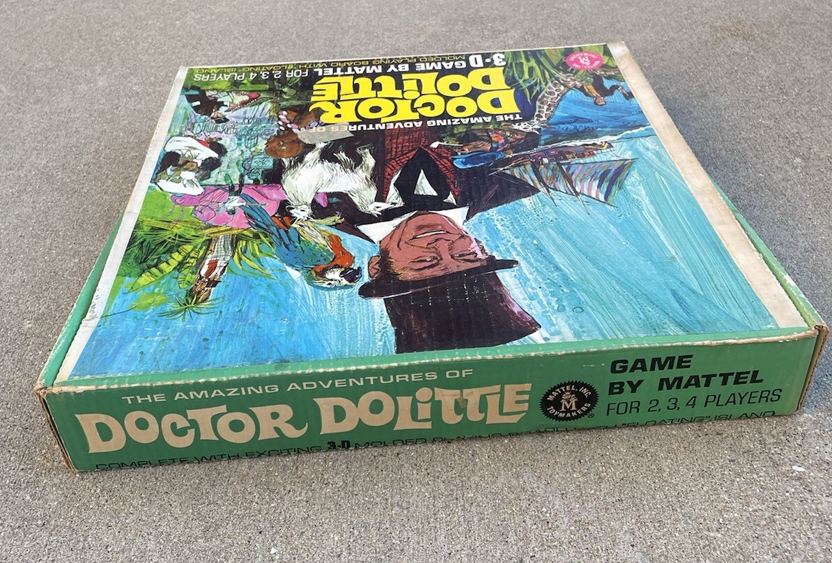 Vintage 1967 The Amazing Adventures Of Doctor Dolittle 3-D Board Game RARE Nice!