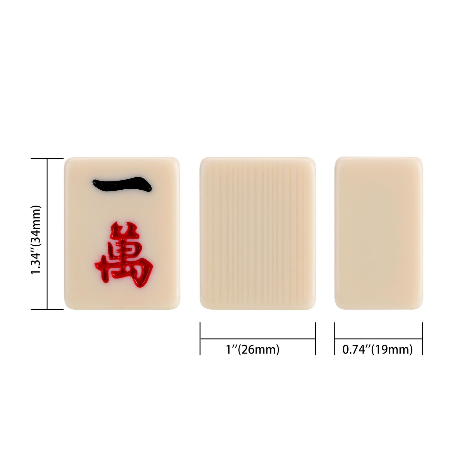 Mose Cafolo Traditional Chinese Mahjong Set – 144 Melamine 34mm Standard Size…