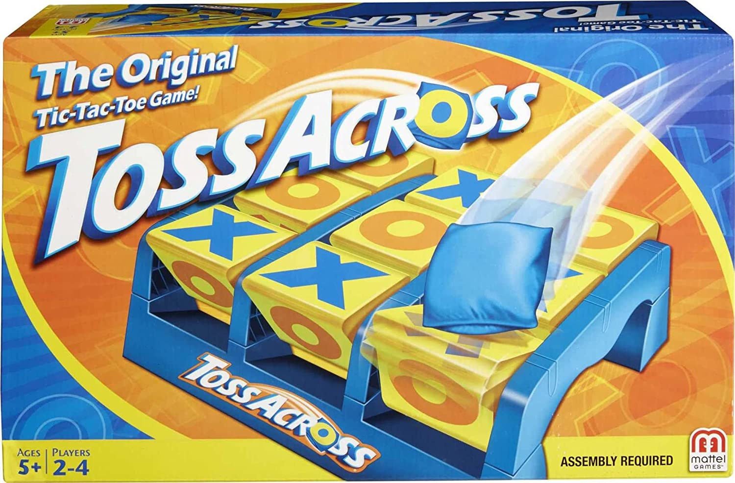 Mattel Games Toss across Game, Beanbag Tic Tac Toe for 2 to 4 Players Ages 5 Yea
