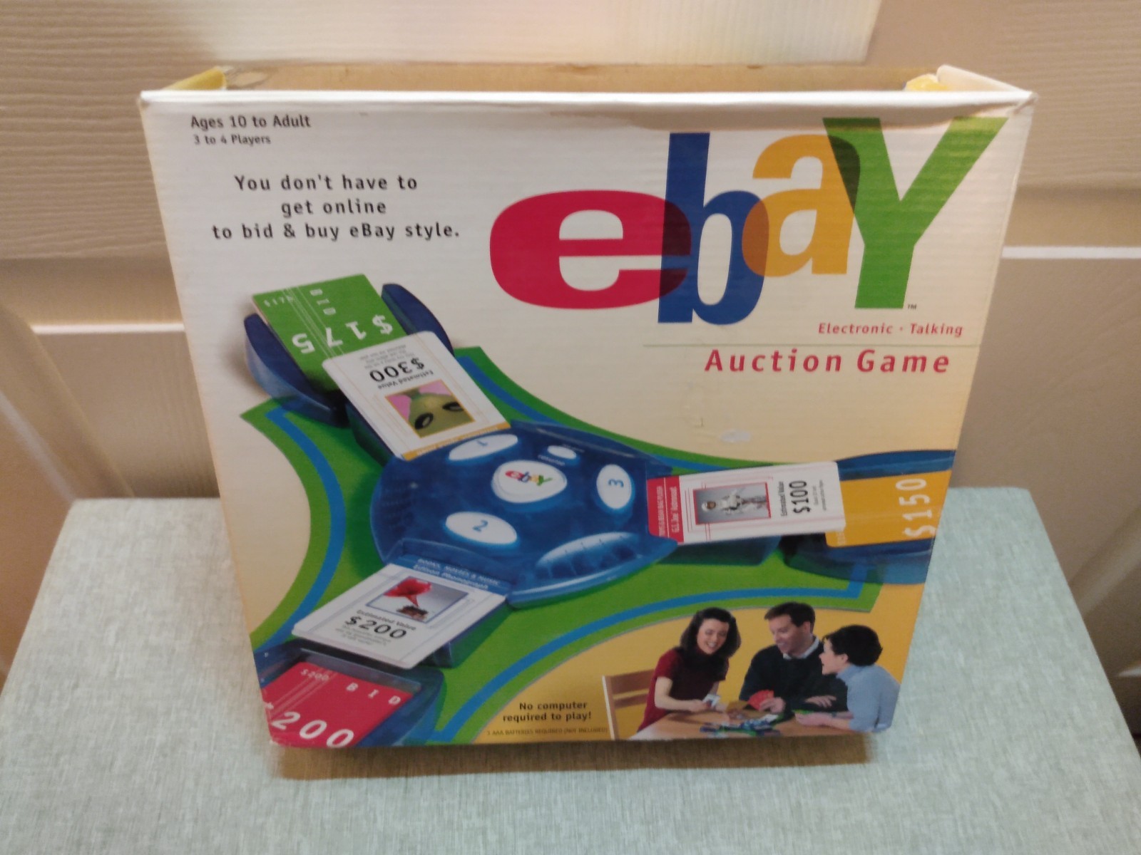 Hasbro 2001 EBAY Electronic Talking Auction Board Game New In Open Box Complete