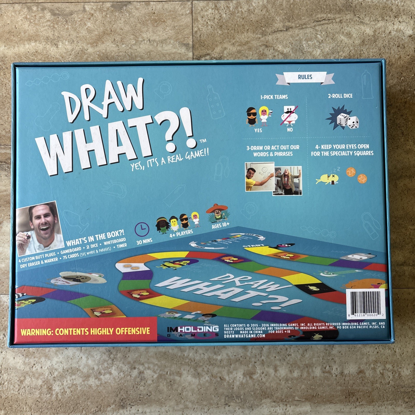 Draw What?! Adult Board Game Rare 100% COMPLETE