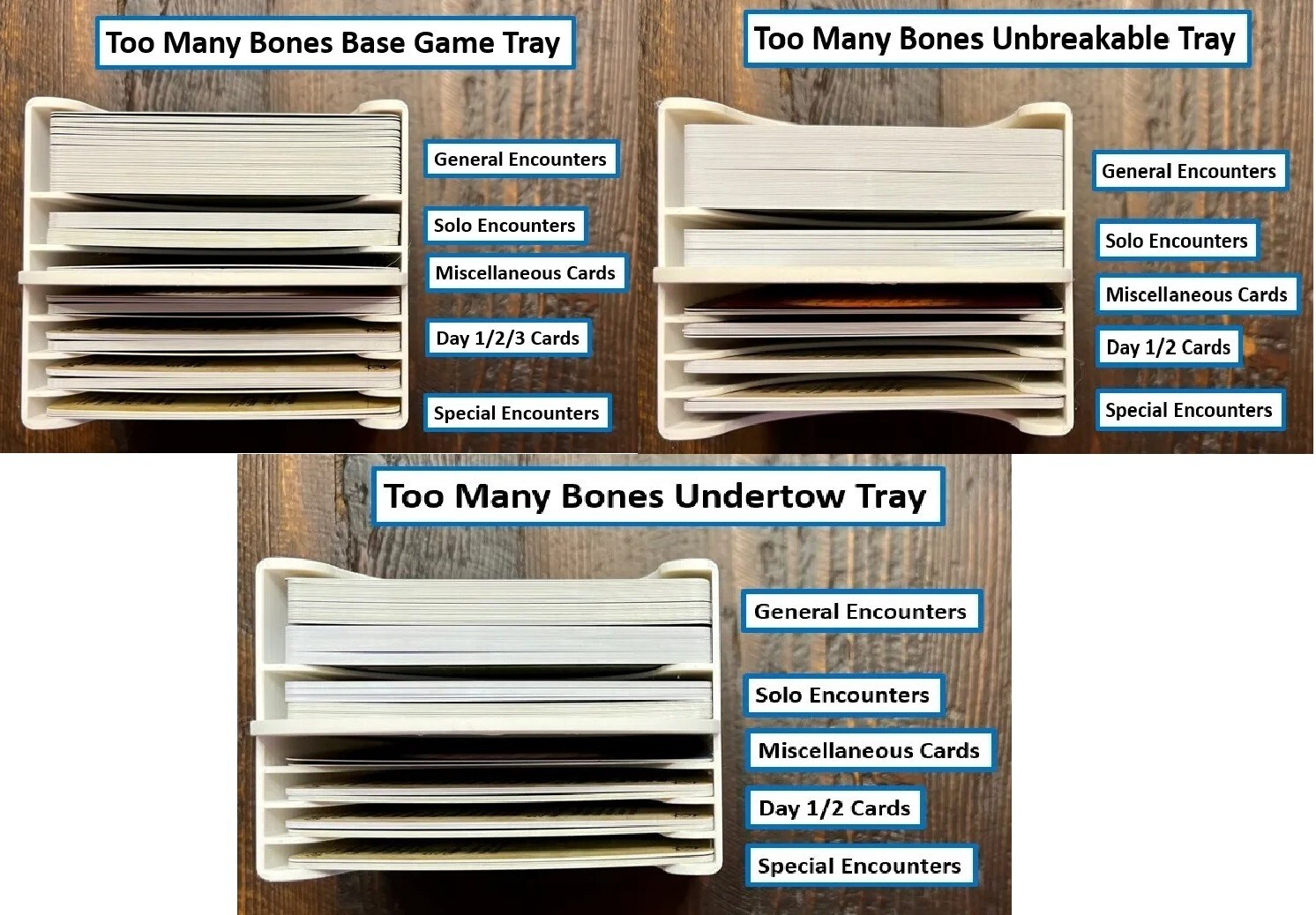 Too Many Bones Trove Chest Board Game Organizer and Insert (ALL INCLUSIVE!)