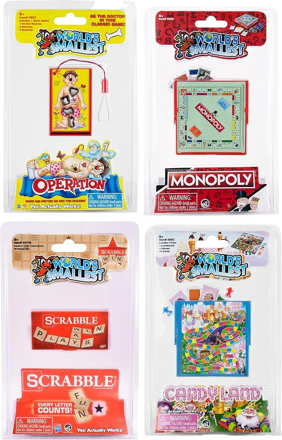 Palm-Sized Monopoly, Operation, Scrabble, Candy Land