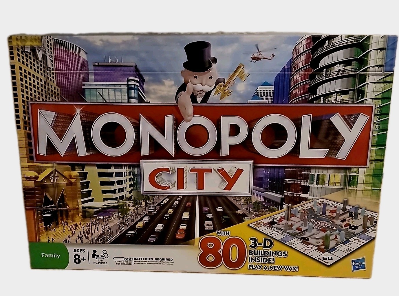 Monopoly City Edition 100% COMPLETE, New [Open Box. Unused] Hasbro 3D Buildings