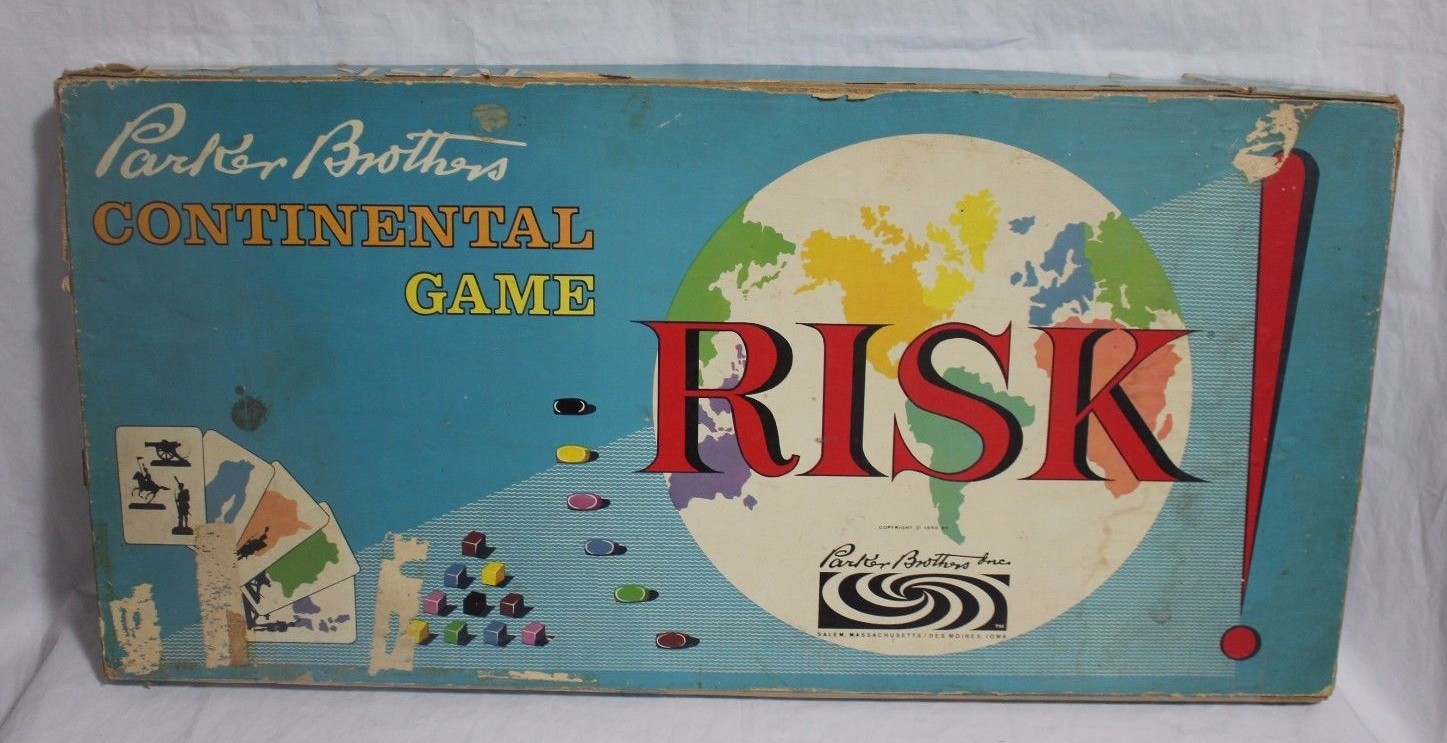 VINTAGE 1959 RISK BY PARKER BROTHER 508PCS BOARD GAMES (DNT #33 C-3)
