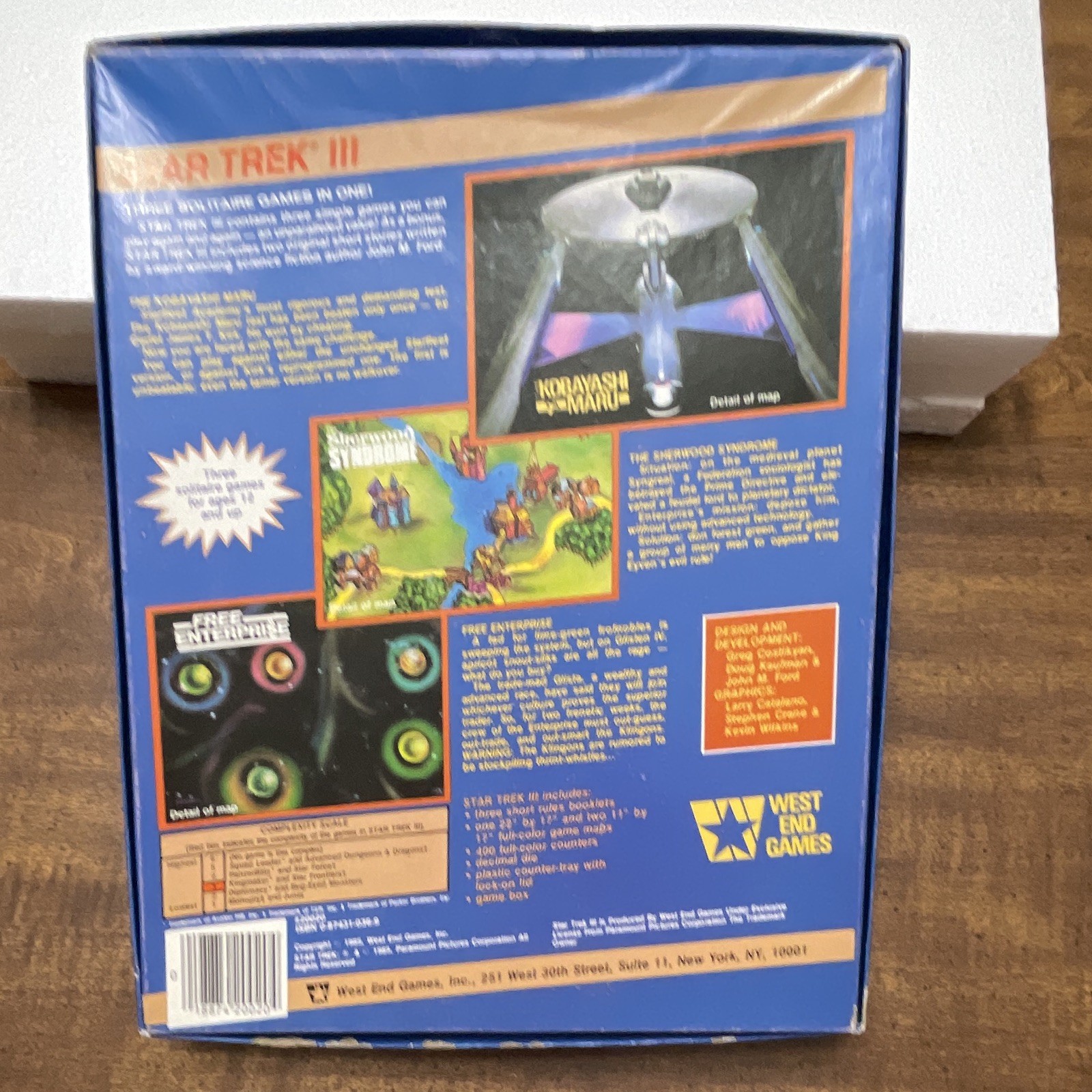 West End Games Star Trek III Three Solitaire Games in One Box Set
