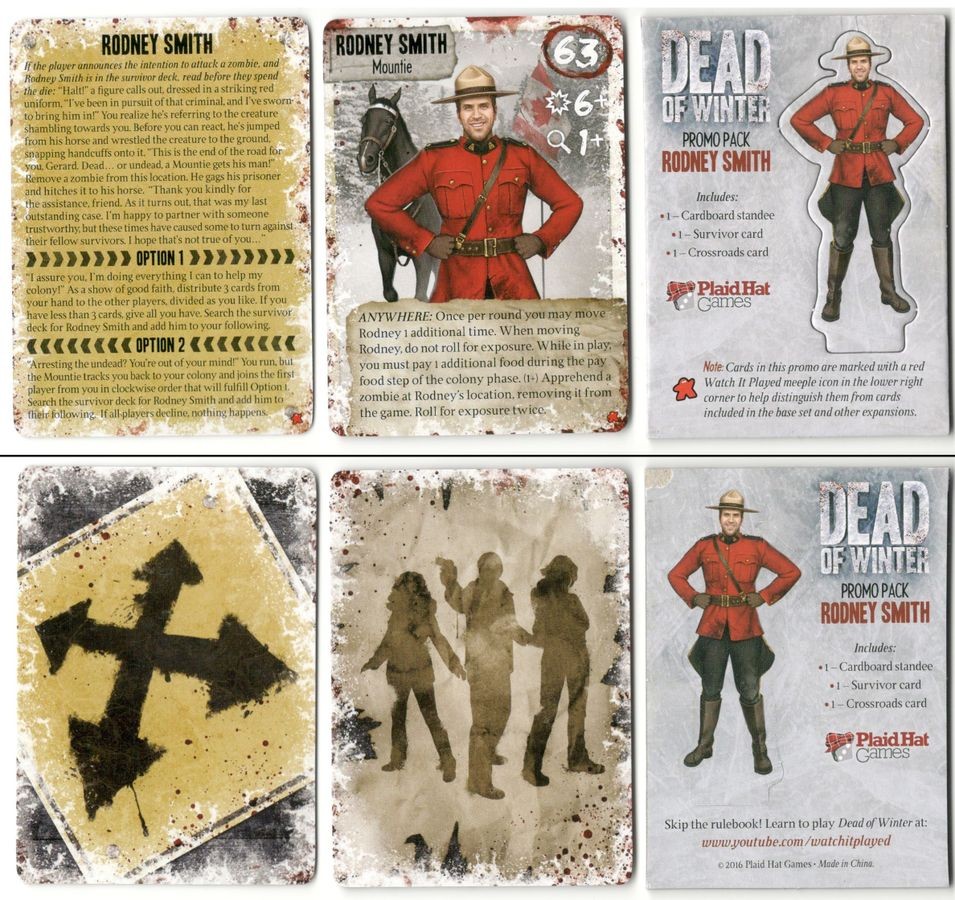 Dead of Winter Rodney Smith Promo Pack – Plaid Hat Games – NEW – Zombie Survival